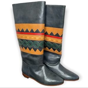 Maxime Made In Italy Leather Western Boots 38